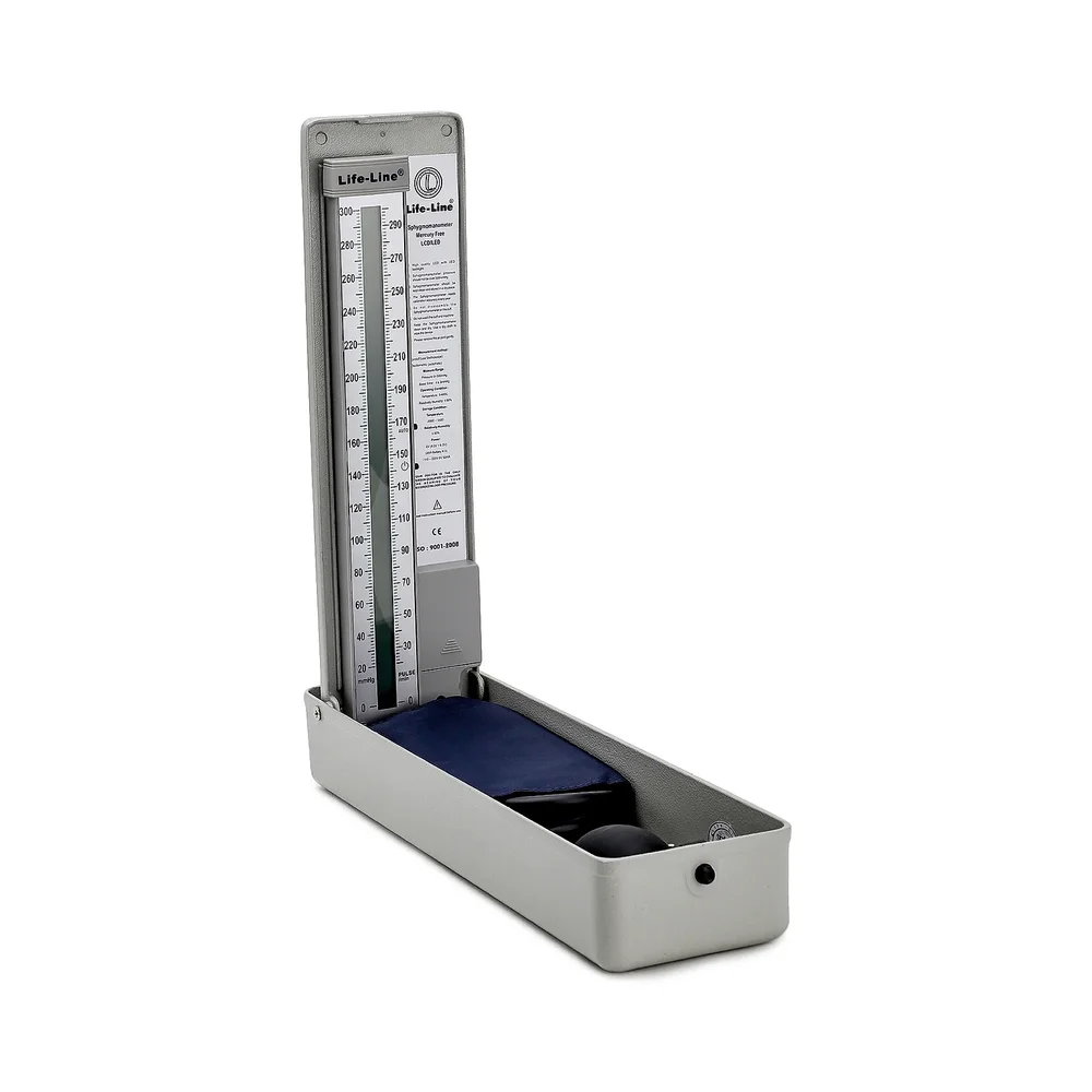 Life-Line Portable Metal Body Sphygmomanometer with LCD/LED Display - Healthcare & Medical by Accurate Surgicals