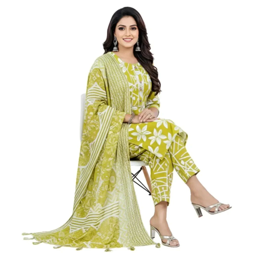Cotton Geometric Print Straight Kurti - Textiles & Apparel by Effortless Fashions