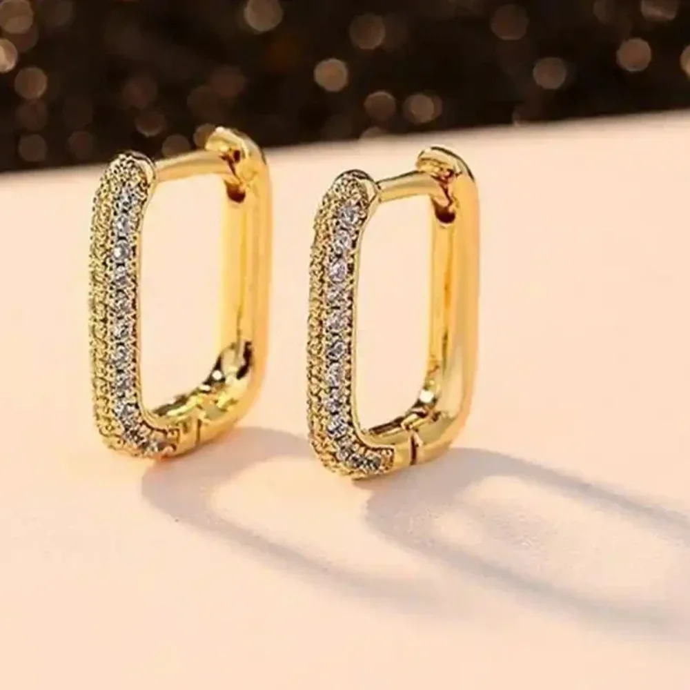 Golden Pleated Half Hoop Earrings for Women - Gems & Jewelry by Rahul Kumar