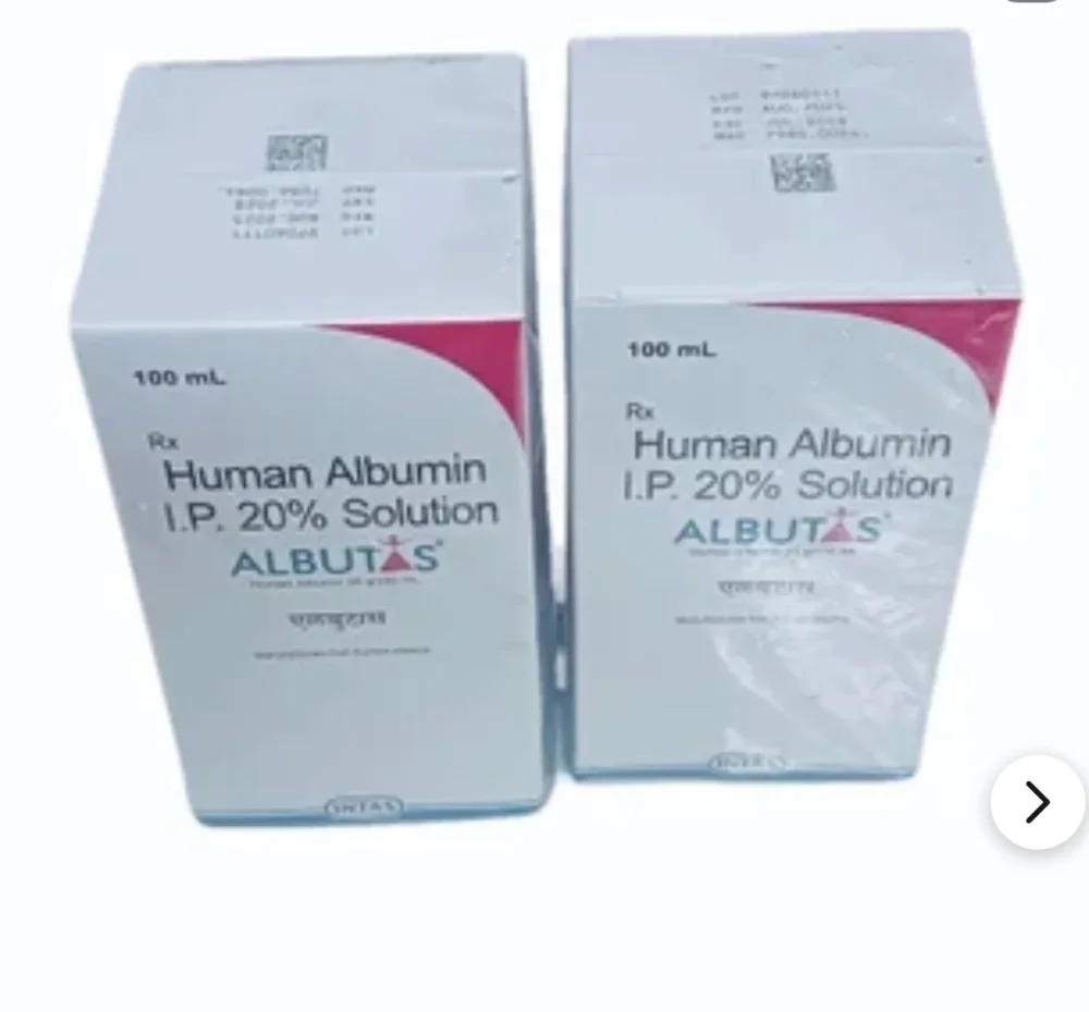 Human Albumin 20% Injection Solution 100ml Bottle - Healthcare & Medical by Saz Enterprises