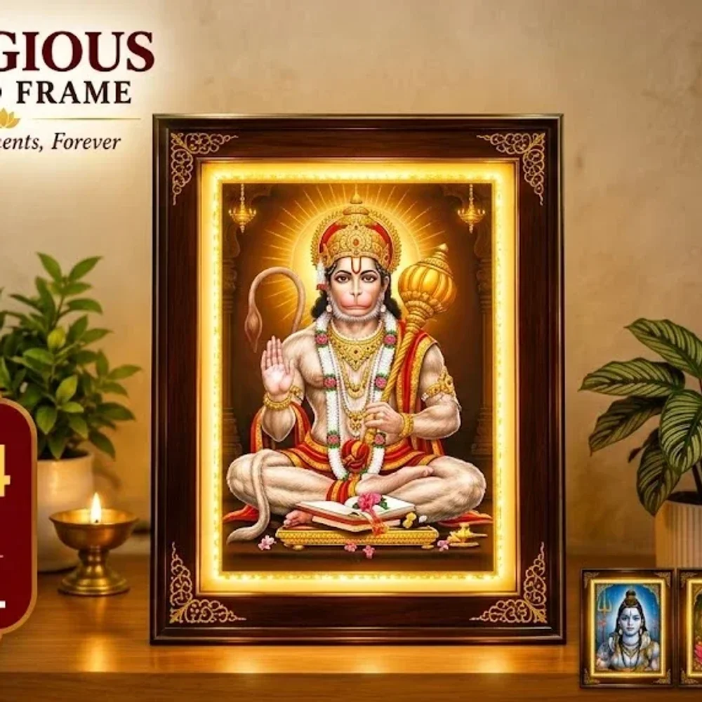 Religious LED Photo Frame 18x24 Inch - Home & Kitchen by Rannaghar