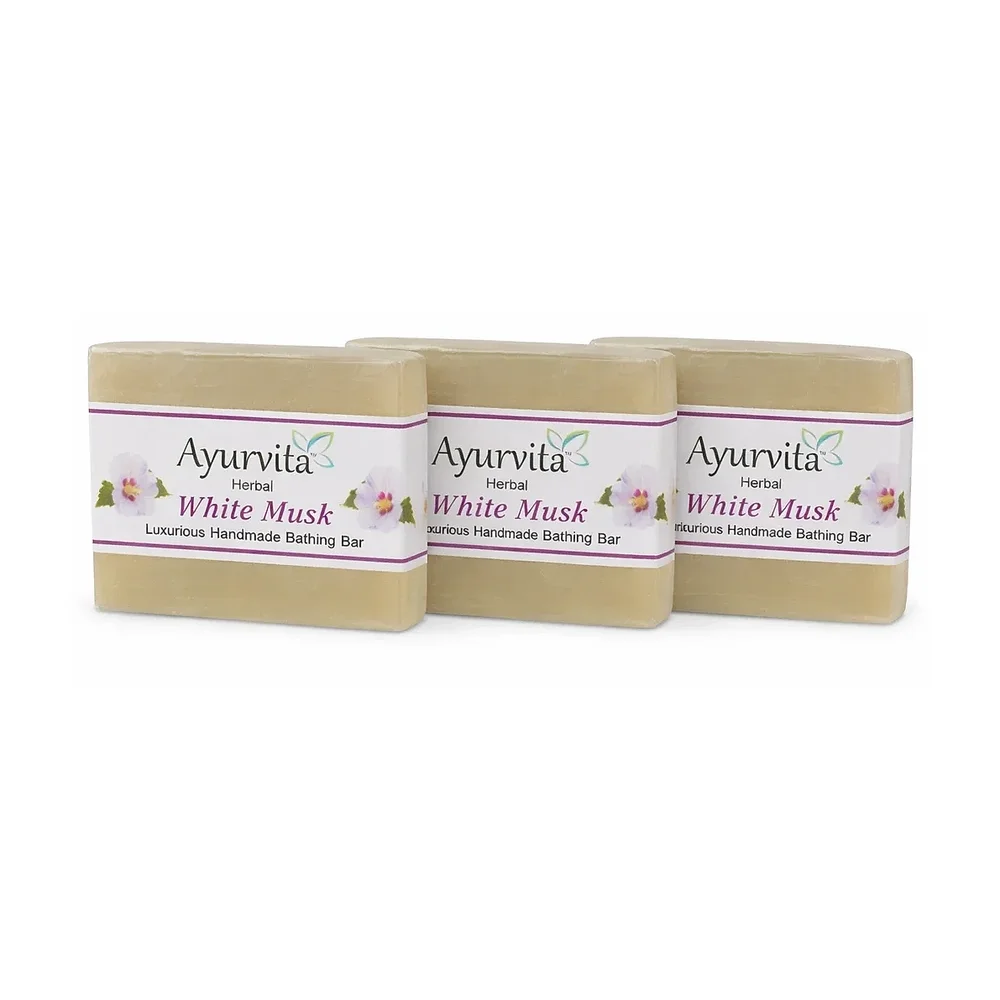 Ayurvita Herbal Handmade Whitemusk Bath Soap Bar - Beauty & Personal Care by Ayurvita Life Pvt. Ltd.
