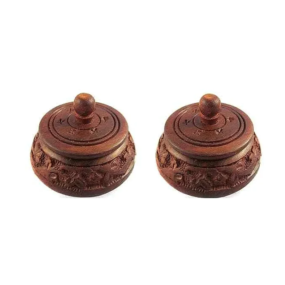 Wooden Sindoor Kumkum Shringar Box - Home & Kitchen by Kkenterprise
