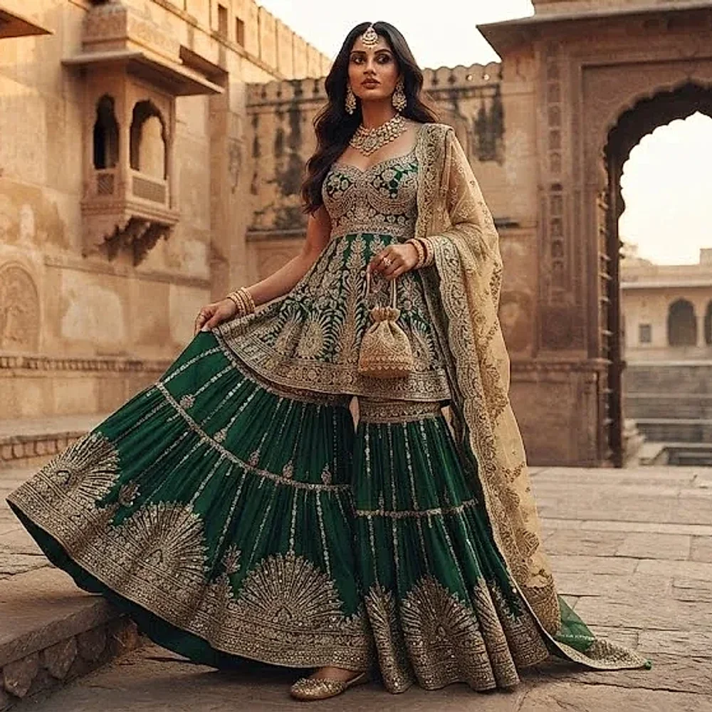 Sharara Set - Textiles & Apparel by Stitching Sister's