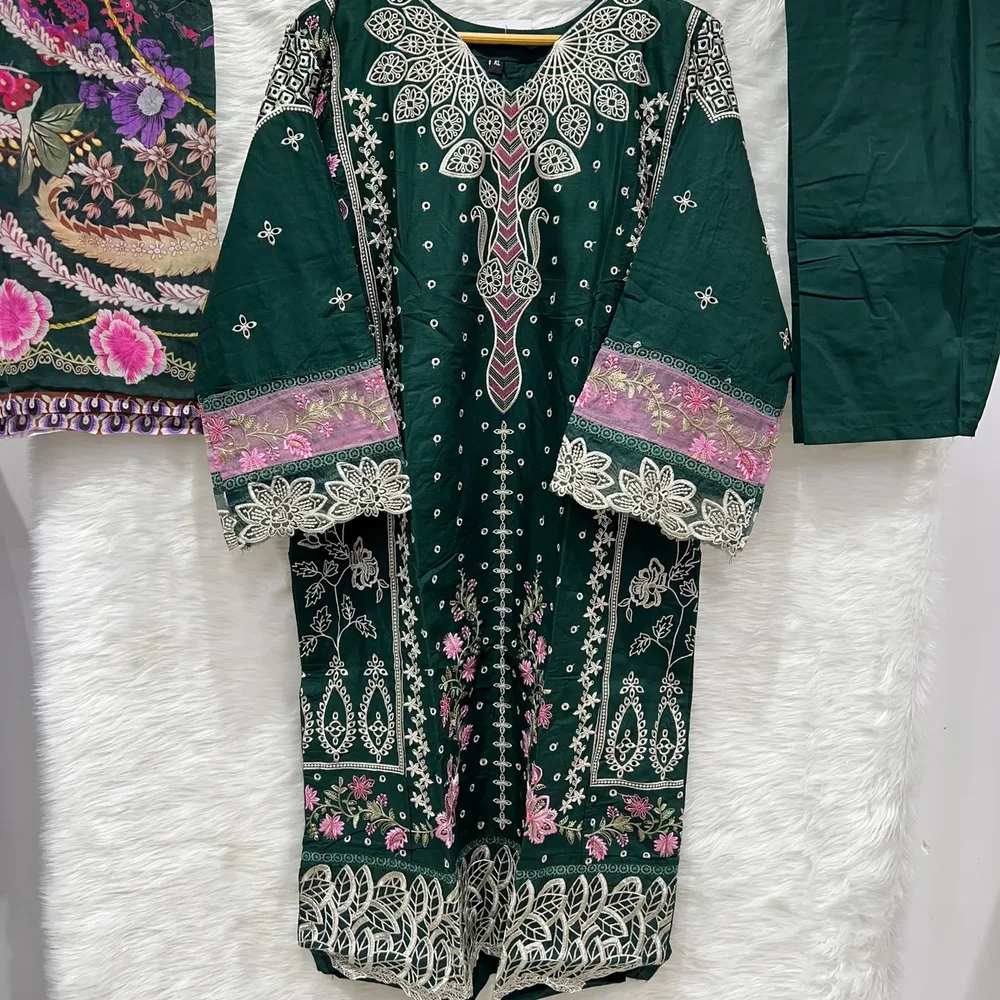 Embroidered Digital Print Lawn Kurta Set - Textiles & Apparel by Ayzel Pvt. Ltd.