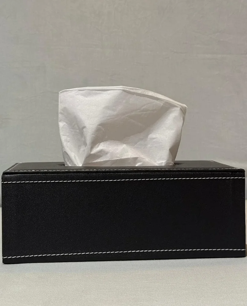 Leather Tissue Box for Offices - Home & Kitchen by Flourish Trading Co.