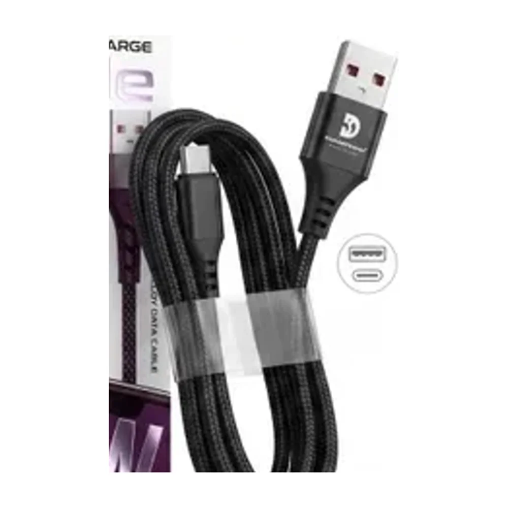 Durastrand 85W Metal Braided USB-A to Type-C Fast Charging Data Cable - Electronics & Electrical by Syncore Technologies