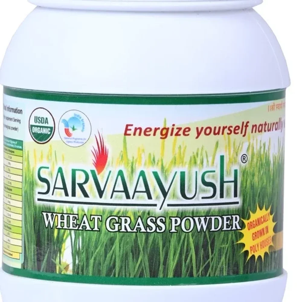 Wheagrass Powder 60 GM - Healthcare & Medical by Sarvaayush Ayurved and Herbals