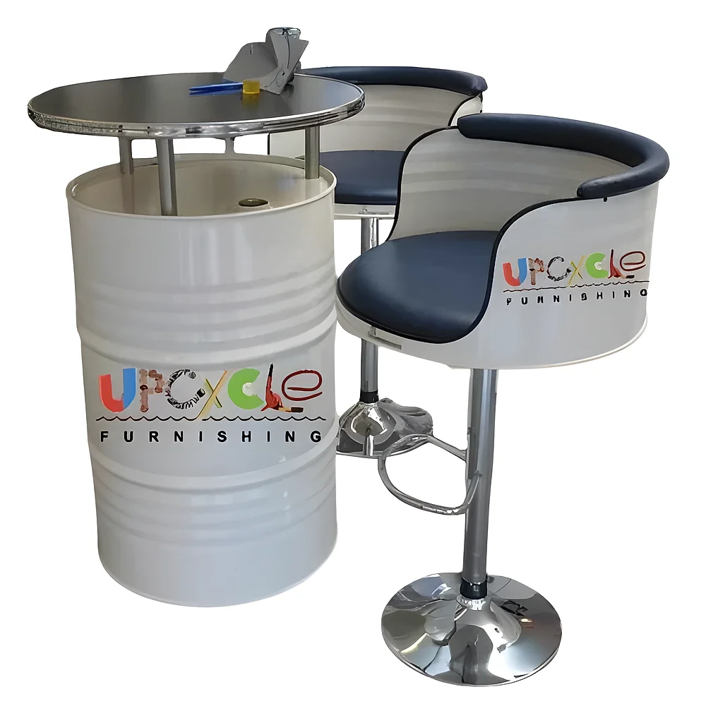 Bar Table with Two Chairs - Furniture & Interiors by Upcycle Furnishing India