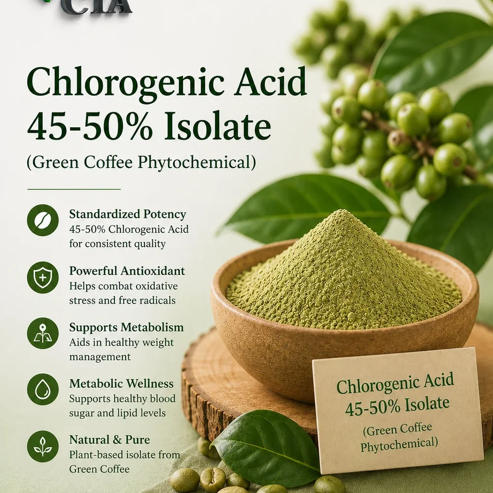 Chlorogenic Acid 45-50% Green Coffee Bean Extract Powder - Chemicals & Raw Materials by Central Trade Agency Pvt. Ltd.