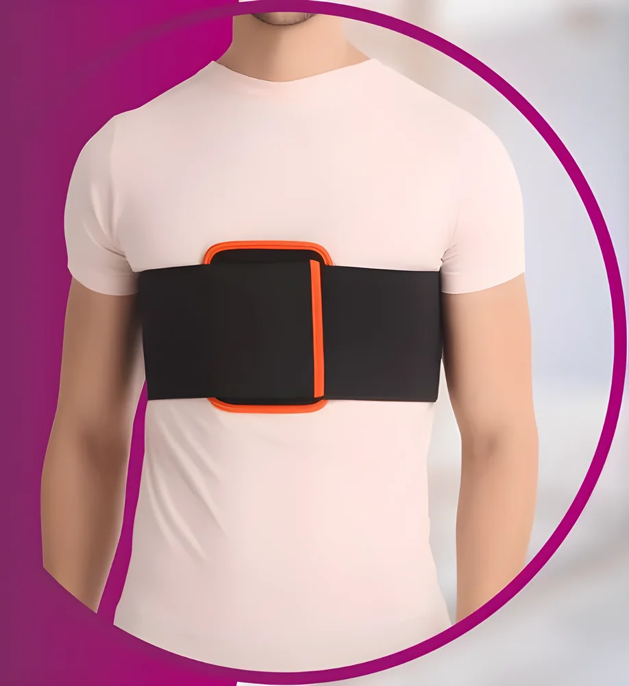 Black Medium Rib Chest Belt - Healthcare & Medical by Accurate Surgicals