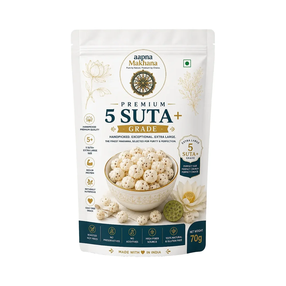 Extra-Large 5 Sutta+ Grade Makhana - Food & Agriculture by Salutary Food and Beverages India Pvt. Ltd.