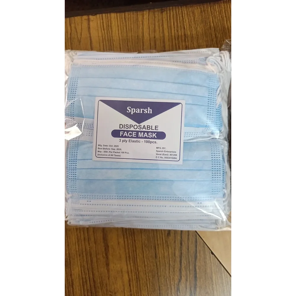 Sparsh 3-Ply Disposable Face Mask - Healthcare & Medical by Sparsh Enterprises