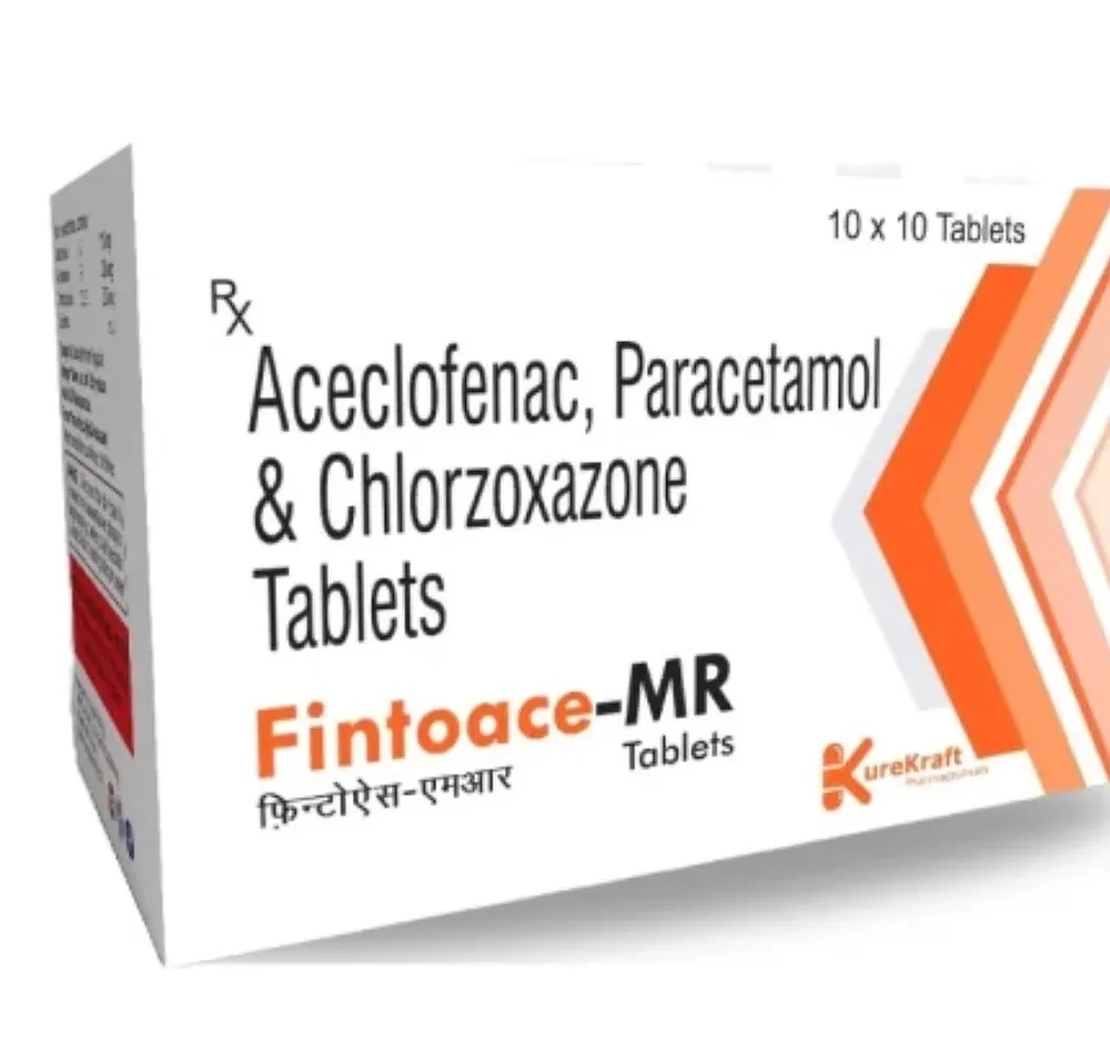 Aceclofenac 100mg + Paracetamol 325mg + Chlorzoxazone 250mg Tablets - Healthcare & Medical by Kurekraft Pharmaceuticals