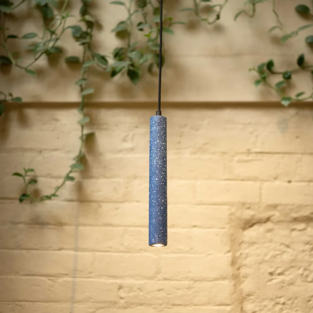 Terrazzo Blue Pendant Light - Furniture & Interiors by Wooden Owl Design Pvt. Ltd.