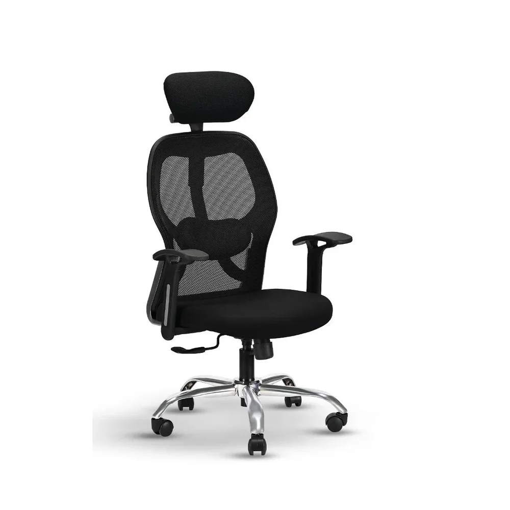 Zenith Black Mesh Executive Office Chair with Adjustable 2D Armrests - Furniture & Interiors by IAFA Furniture Pvt. Ltd.
