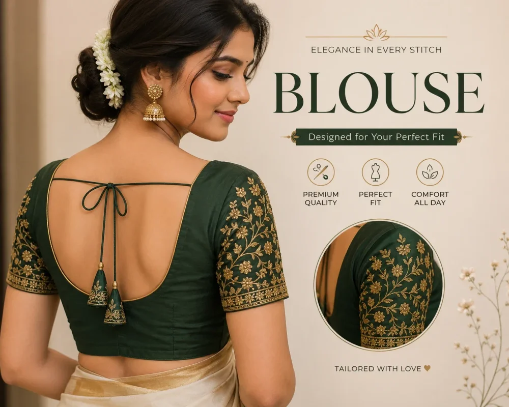 Custom Designer Blouse Stitching Service - Textiles & Apparel by Noor Ayesha Tailor