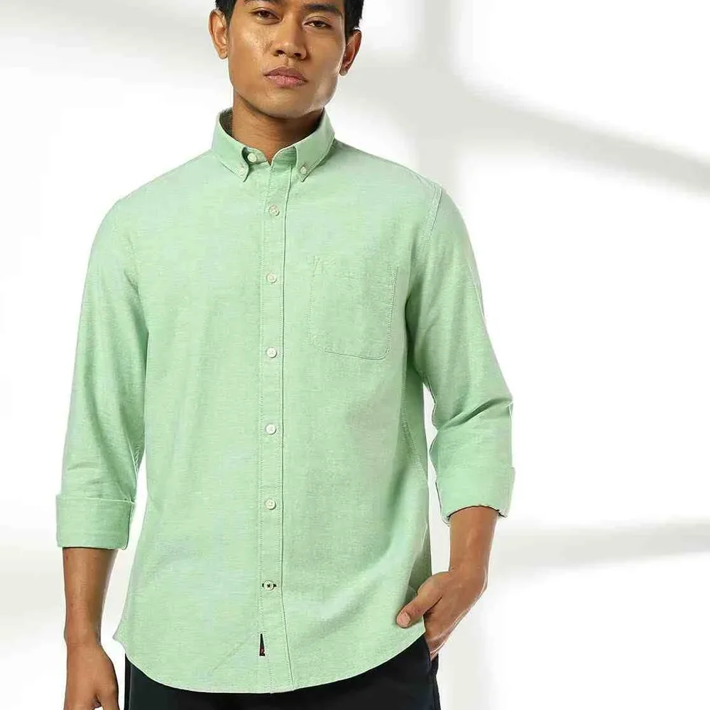 NETPLAY Men's Slim Fit Cotton Oxford Shirt with Patch Pocket - Textiles & Apparel by Apt Trends