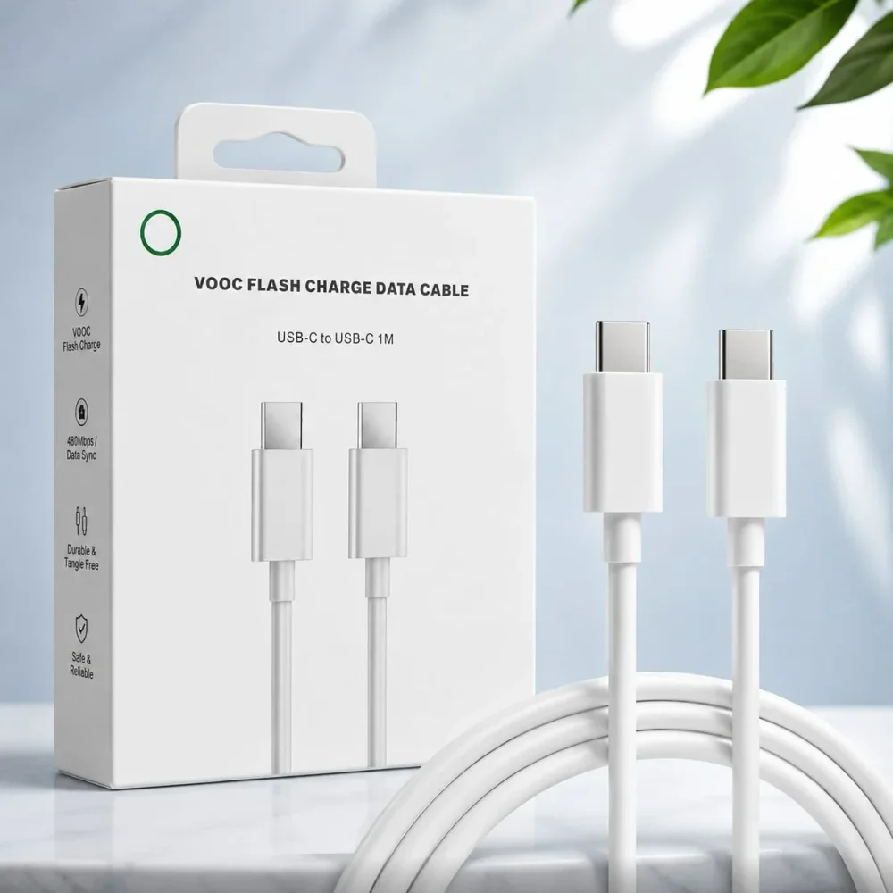 Vooc USB C to USB C Data Cable 1M - Electronics & Electrical by Famous Electronics and Trading