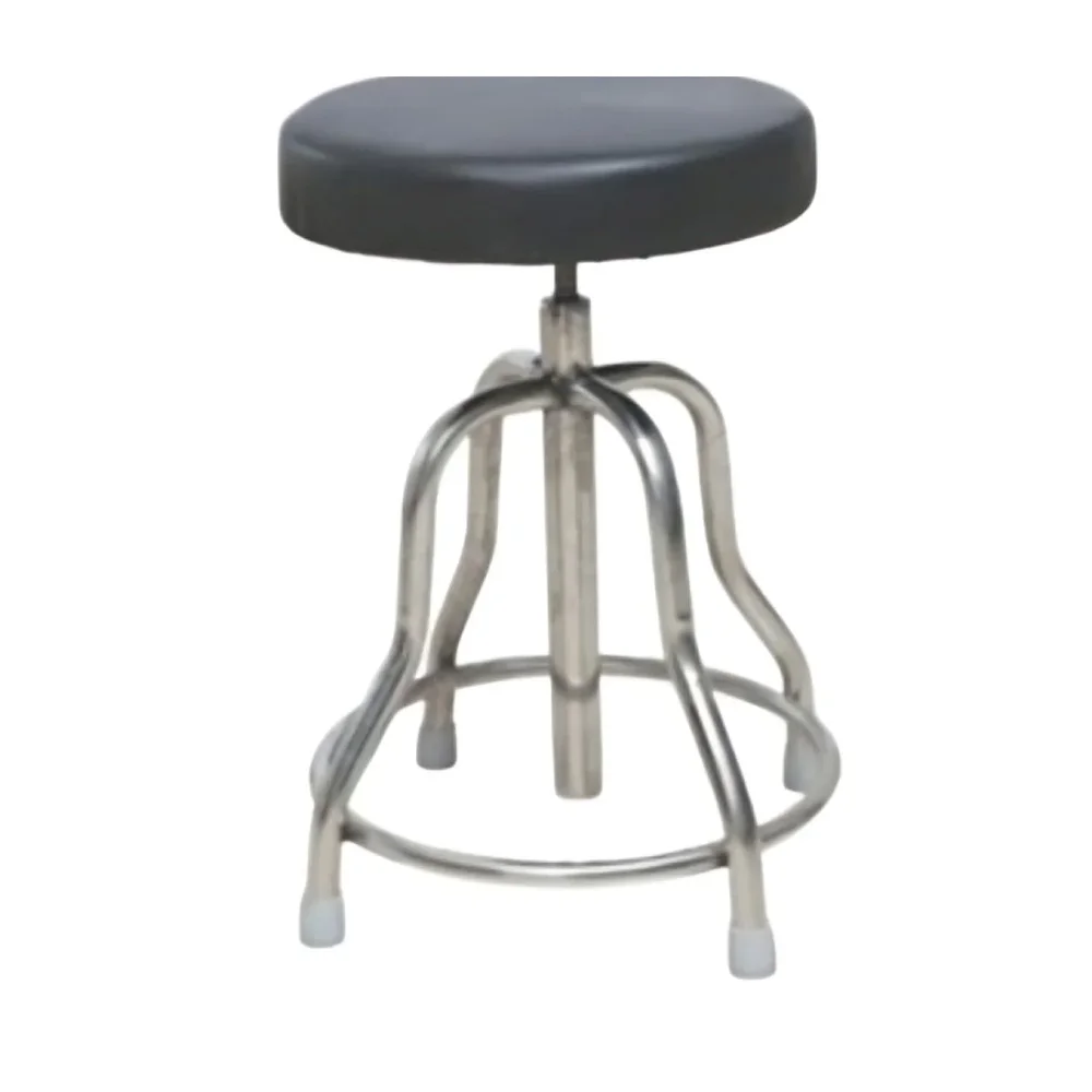 Polished Stainless Steel Hospital Revolving Stool - Healthcare & Medical by Medicom International