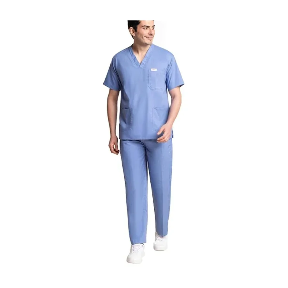 Antimicrobial Lycra 5 Pocket Men's Scrub Suit - Textiles & Apparel by Accurate Surgicals