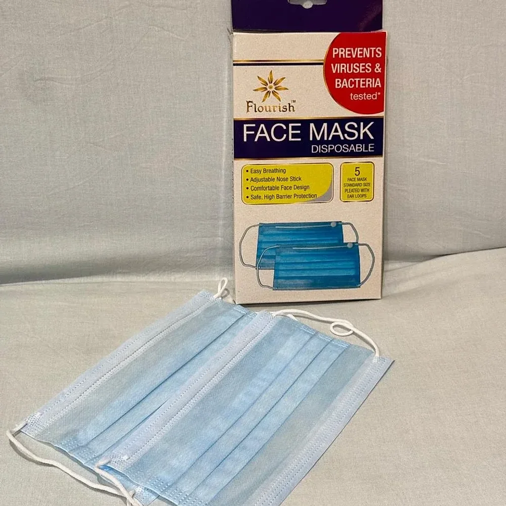 3-Ply Disposable Face Masks - Healthcare & Medical by Flourish Trading Co.