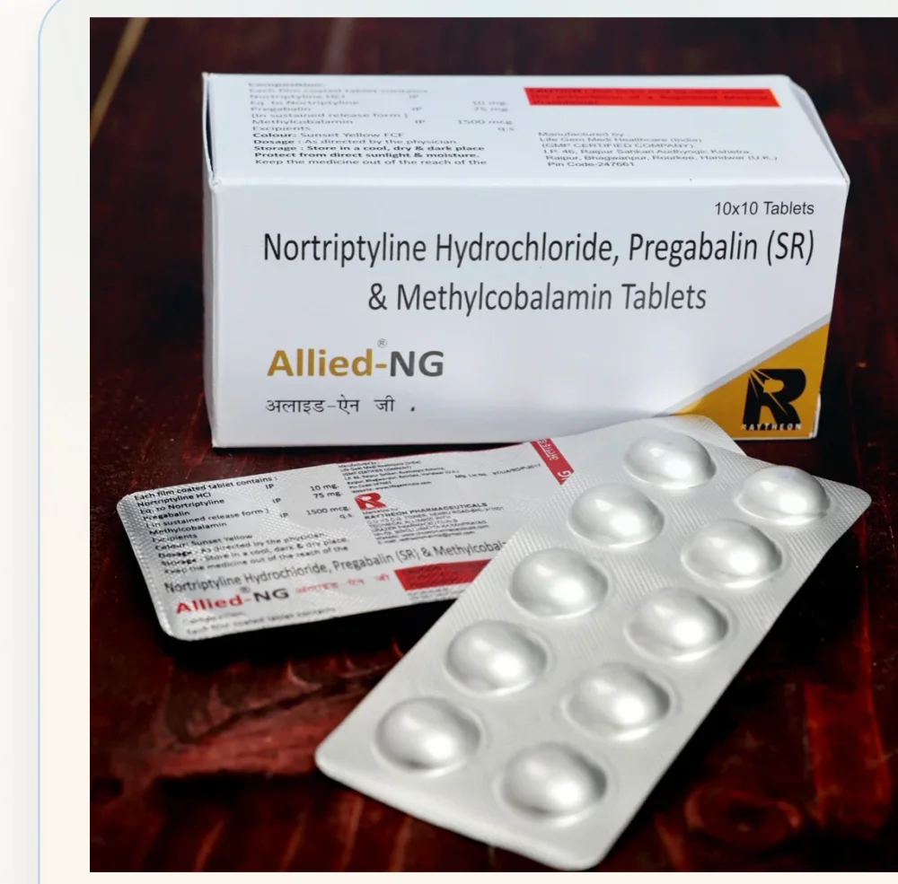 Nortriptyline Hydrochloride, Pregabalin & Methylcobalamin Film-Coated Tablets - Healthcare & Medical by Raytheon Pharmaceuticals