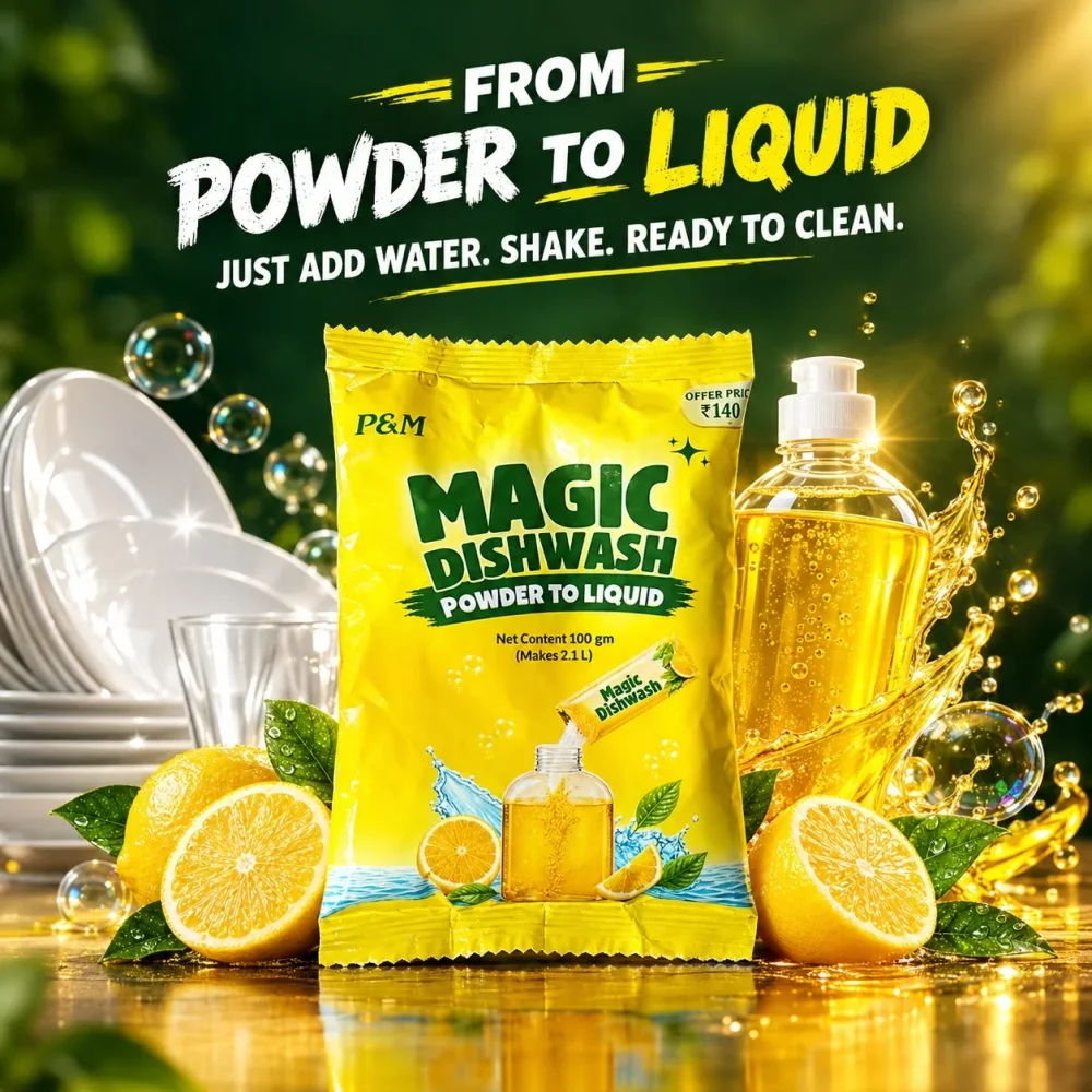 Dishwashing Powder to Liquid Concentrate 100gm - Chemicals & Raw Materials by P&m Manufacturer