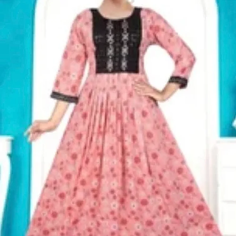 Pink Gown Dress for Girls - Textiles & Apparel by Somnath Art