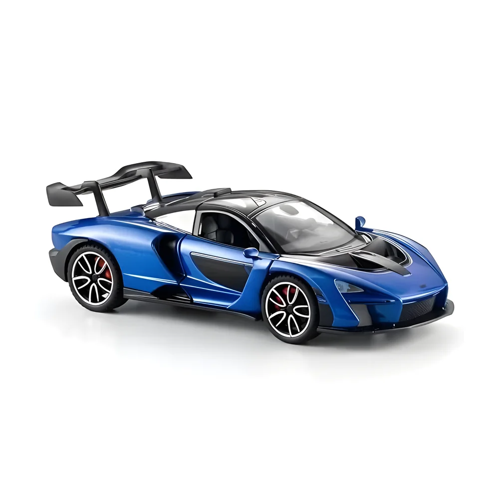 Toy Arena Dodge Challenger Srt Diecast Toy Car Black With Stripes (Mc Blue) - Sports, Toys & Games by Unique Enterprises