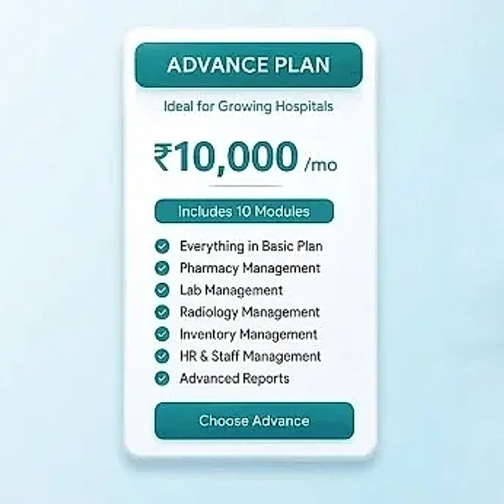Hospital Management Software Advance Plan - Healthcare & Medical by Mayura Creations