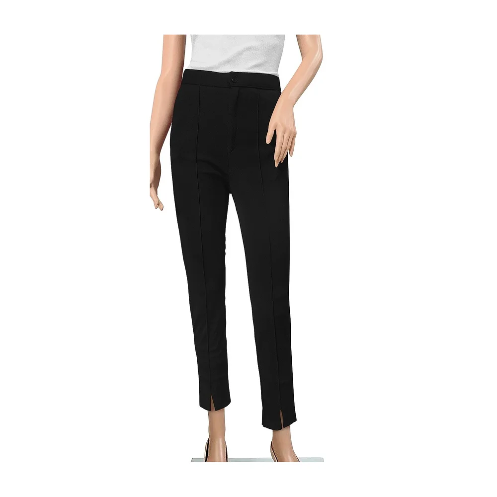 Polyester Black Solid Trousers XL - Textiles & Apparel by Cara Exim
