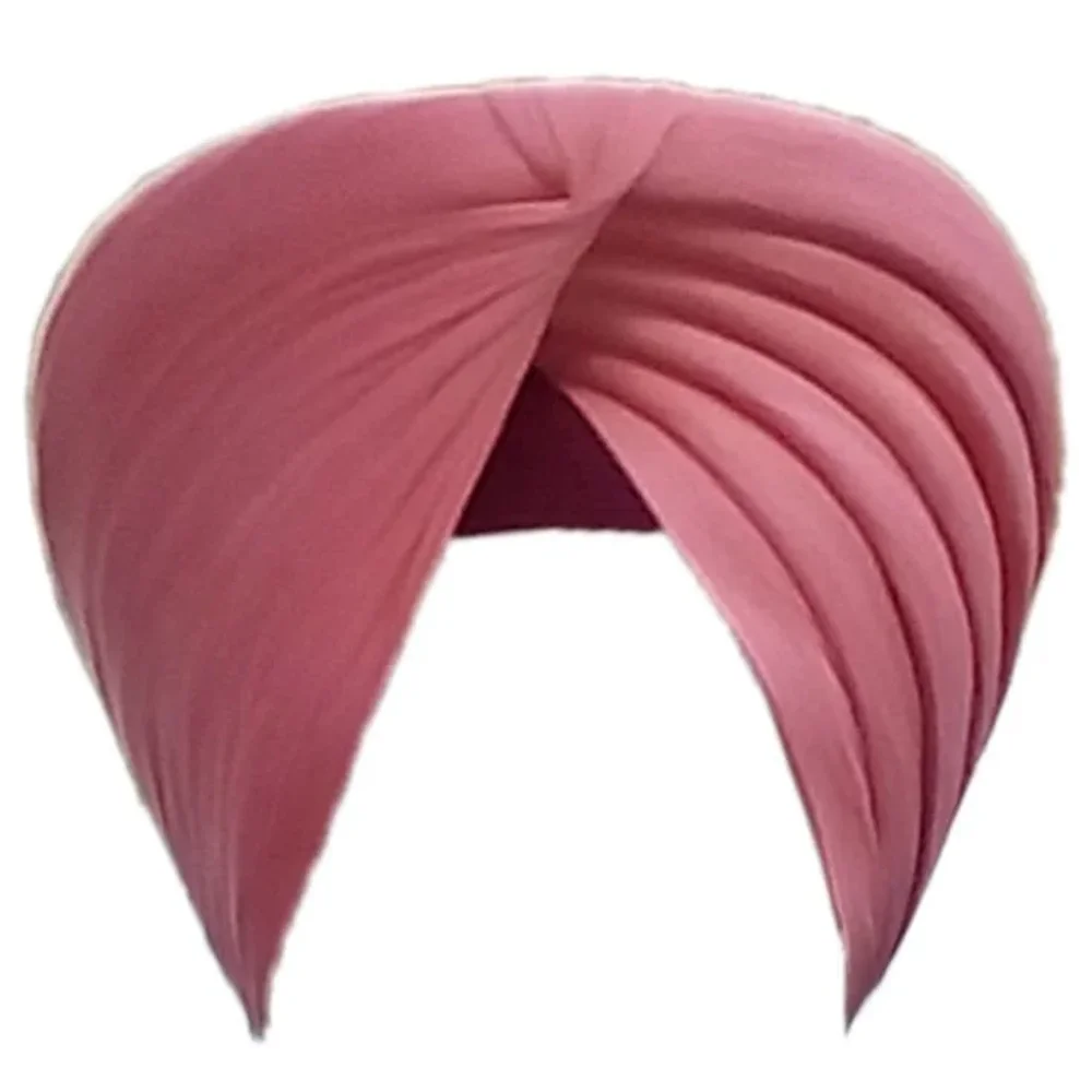 Rose Pink Cotton Sikh Turban (Panch Pencha) - Textiles & Apparel by G M Apparels