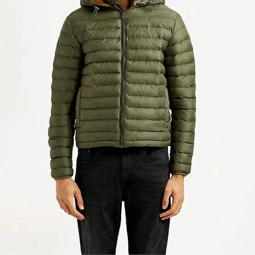 Men's Nylon Hooded Puffer Jacket - Textiles & Apparel by T.S International