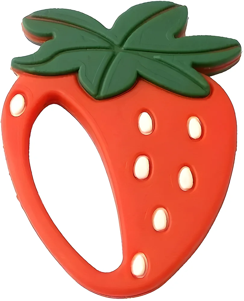 Silicone Strawberry Baby Teether - Plastics & Rubber by Shree Anant International