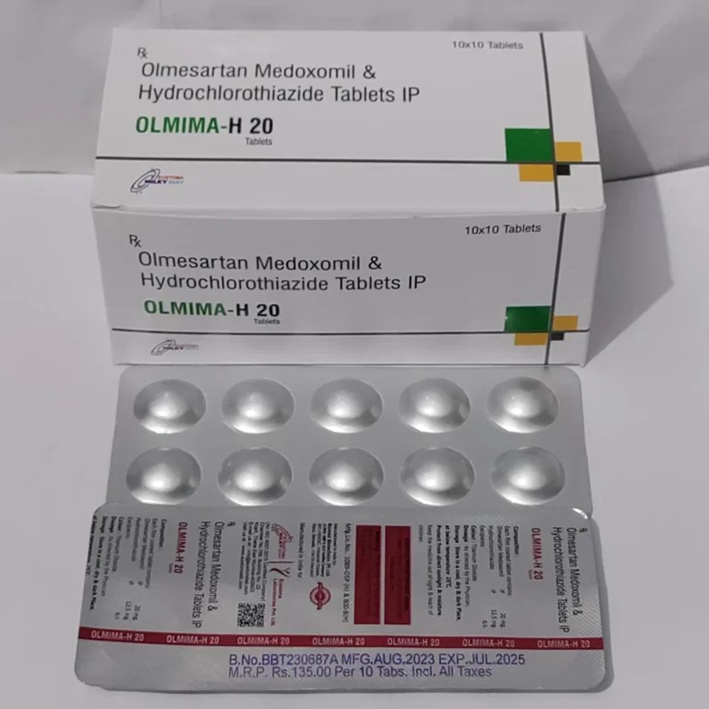 Olmesartan 20mg and Hydrochlorothiazide 12.5mg Tablet - Healthcare & Medical by Eustoma Laboratories Pvt. Ltd.