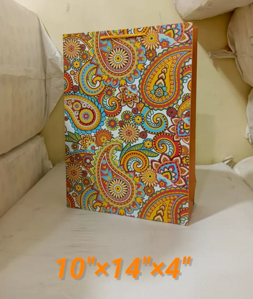 Printed Paper Shopping Bags with Logo Branding - Packaging & Printing by Hindustan Handmade Paper Products